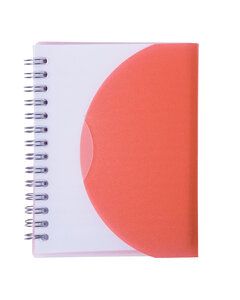 Prime Line NB105 - Medium Spiral Curve Notebook TRANSLUCENT RED