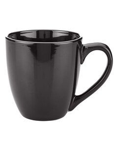 Prime Line CM102 - 15oz Bistro Style Ceramic Mug Black