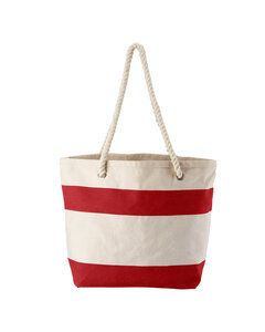 Prime Line BG420 - Cotton Resort Tote With Rope Handle Red