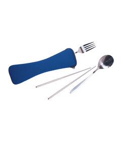 Prime Line KU111 - Travel Cutlery Set In Zip Pouch Reflex Blue