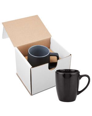 Prime Line GCM101 - 12oz Contemporary Challenger Café Ceramic Mug in Mailer