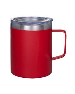 Prime Line MG407 - 12oz Vacuum Insulated Coffee Mug With Handle Red