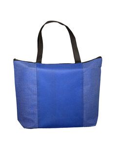 Prime Line BG134 - Tonal Non-Woven Zipper Trade Show Tote Bag Reflex Blue