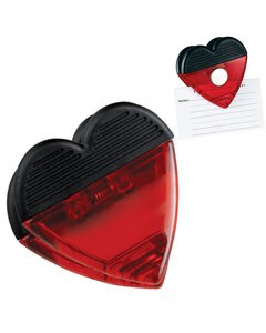 Prime Line MC140 - Heart Magnetic Memo Clip TRANSLUCENT RED