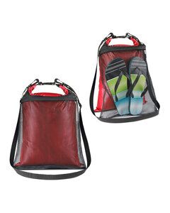 Prime Line BG321 - Mesh Water-Resistant Wet-Dry Bag Red