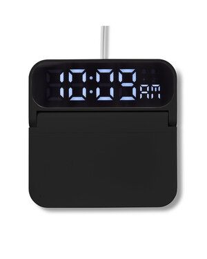 Prime Line IT240 - Foldable Alarm Clock & Wireless Charger