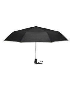 Prime Line OD208 - Auto-Open Umbrella With Reflective Trim Black