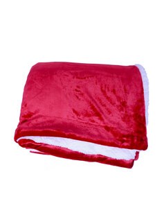 Palmetto Blanket Company CHPM506 - Challenger Lambswool Throw Red