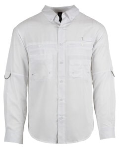 Burnside B2299 - Men's Functional Long-Sleeve Fishing Shirt White