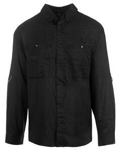 Burnside B2299 - Men's Functional Long-Sleeve Fishing Shirt Black