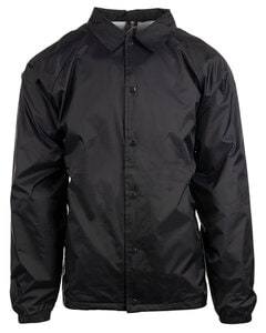 Burnside B9718 - Men's Nylon Coaches Jacket Black