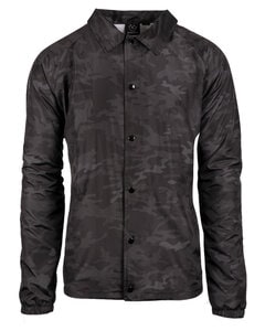 Burnside B9718 - Men's Nylon Coaches Jacket black/camo