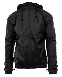 Burnside B9728 - Men's Nylon Hooded Coaches Jacket Black