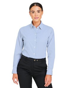 Devon & Jones DG537W - Crownlux Performance® Ladies Microstripe Shirt French Blue/Wht