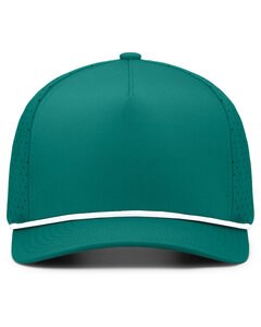 Pacific Headwear P424 - Weekender Perforated Snapback Cap Dark Teal/White