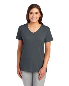 Jerzees 560WVR - Ladies Premium Blend V-Neck T-Shirt Charcoal Heather