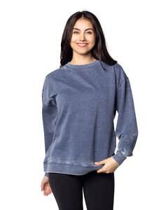 chicka-d 449CK - Ladies Burnout Campus Crew Sweatshirt