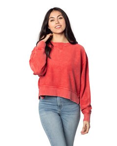 chicka-d 470 - Ladies Corded Boxy Pullover Red