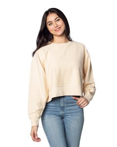 chicka-d 470 - Ladies Corded Boxy Pullover Natural