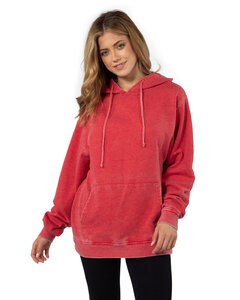 chicka-d 482 - Ladies Burnout Everybody Hooded Sweatshirt Cardinal