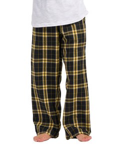 Boxercraft BY6624 - Youth Polyester Flannel Pant Black/Gld Plaid