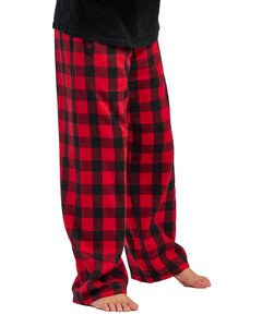 Boxercraft BY6624 - Youth Polyester Flannel Pant Red/Blk Bff Pld
