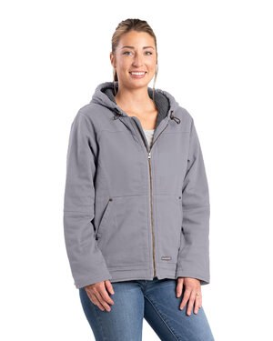 Berne WHJ48 - Ladies Sherpa-Lined Twill Hooded Jacket