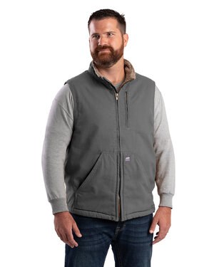 Berne V818 - Mens Heartland Sherpa-Lined Washed Duck Vest