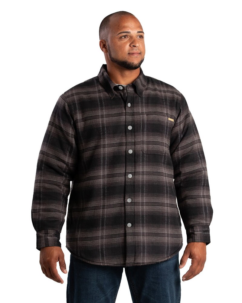 Berne SH77 - Men's Heartland Sherpa-Lined Flannel Shirt Jacket