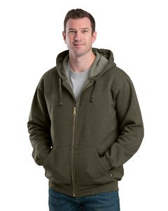 Berne SZ413 - Men's Heritage Full-Zip Hooded Sweatshirt Dark Olive Green