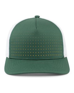 Pacific Headwear 105P - Perforated Trucker  Cap D Grn/Wht/Gold