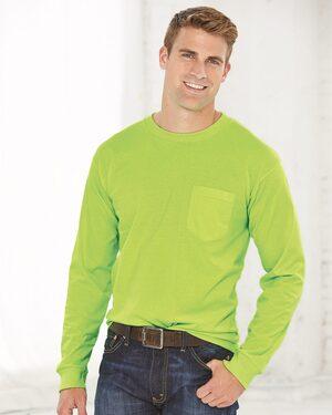 Bayside 8100 - USA-Made Long Sleeve T-Shirt with a Pocket