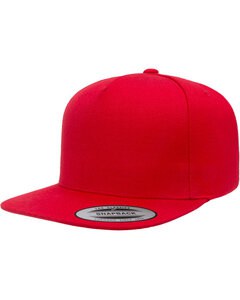 Yupoong YP5089 - Adult 5-Panel Structured Flat Visor Classic Snapback Cap