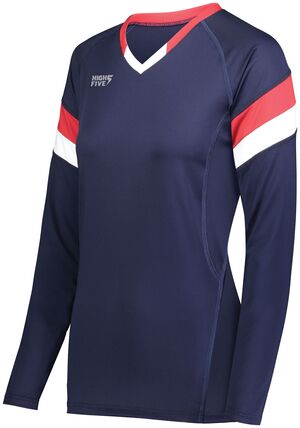 HighFive 342242 - Ladies Tru Hit Tri Color Long Sleeve Jersey