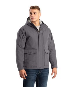 Berne HJ67 - Mens Highland Quilt-Lined Micro-Duck Hooded Coat